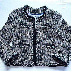 J. Crew Metallic Tweed Rainbow Jacket (Size 2)